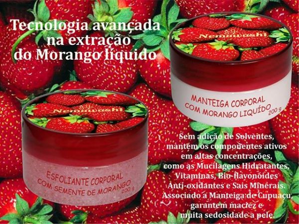 Esfoliante corporal com semente de morango+ manteiga